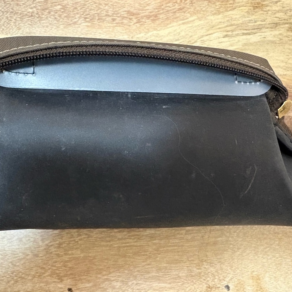 Longchamp Brown Toiletry Bag with Leather Trim - Picture 5 of 6